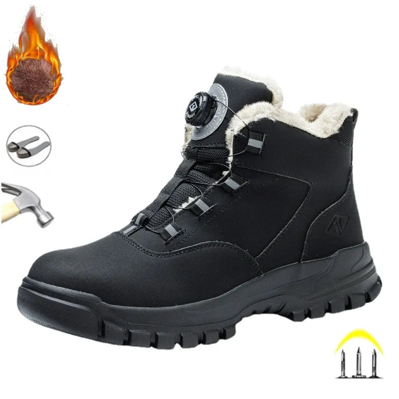 S1  safety shoes with rotating buttons, waterproof