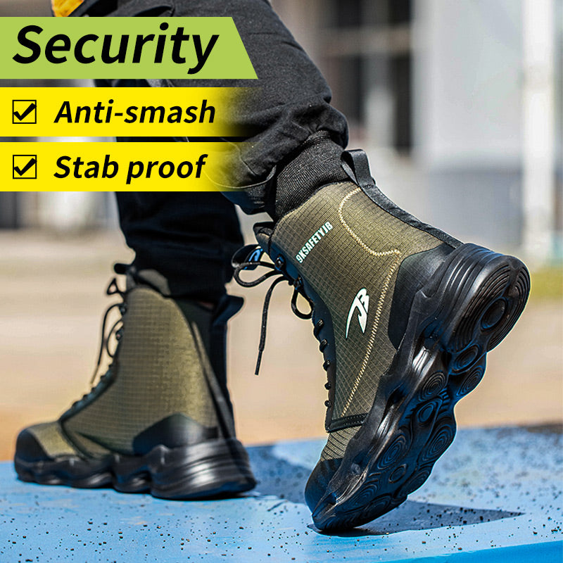 S1 Safety shoes boots work steel toe cap anti-smash puncture-proof 