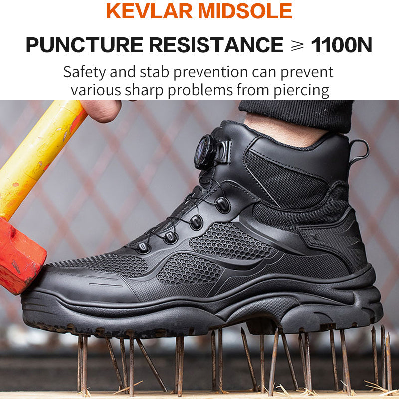 S3 safety boots rotating button